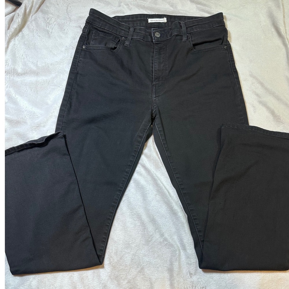 Levi's 725 High Rise Bootcut Women's  Jeans Black W32 L32 18759-0063